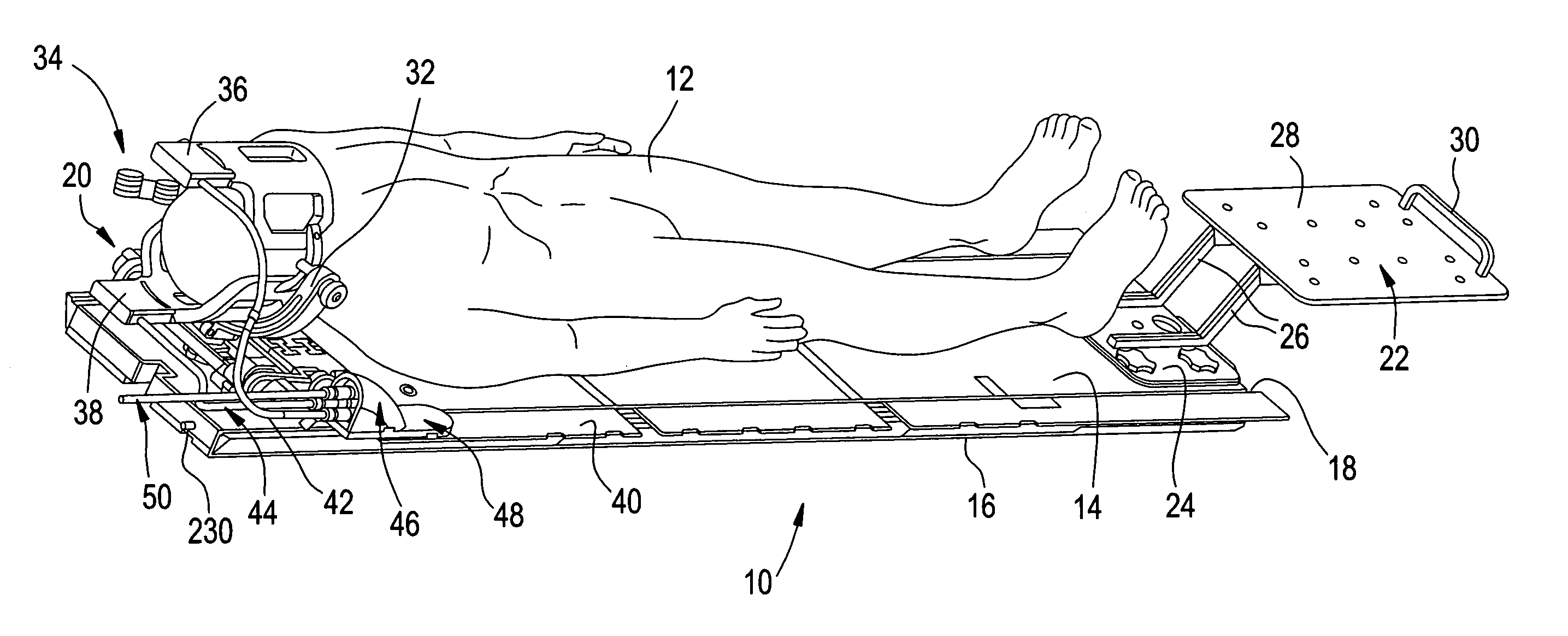 System, method and apparatus for surgical patient table