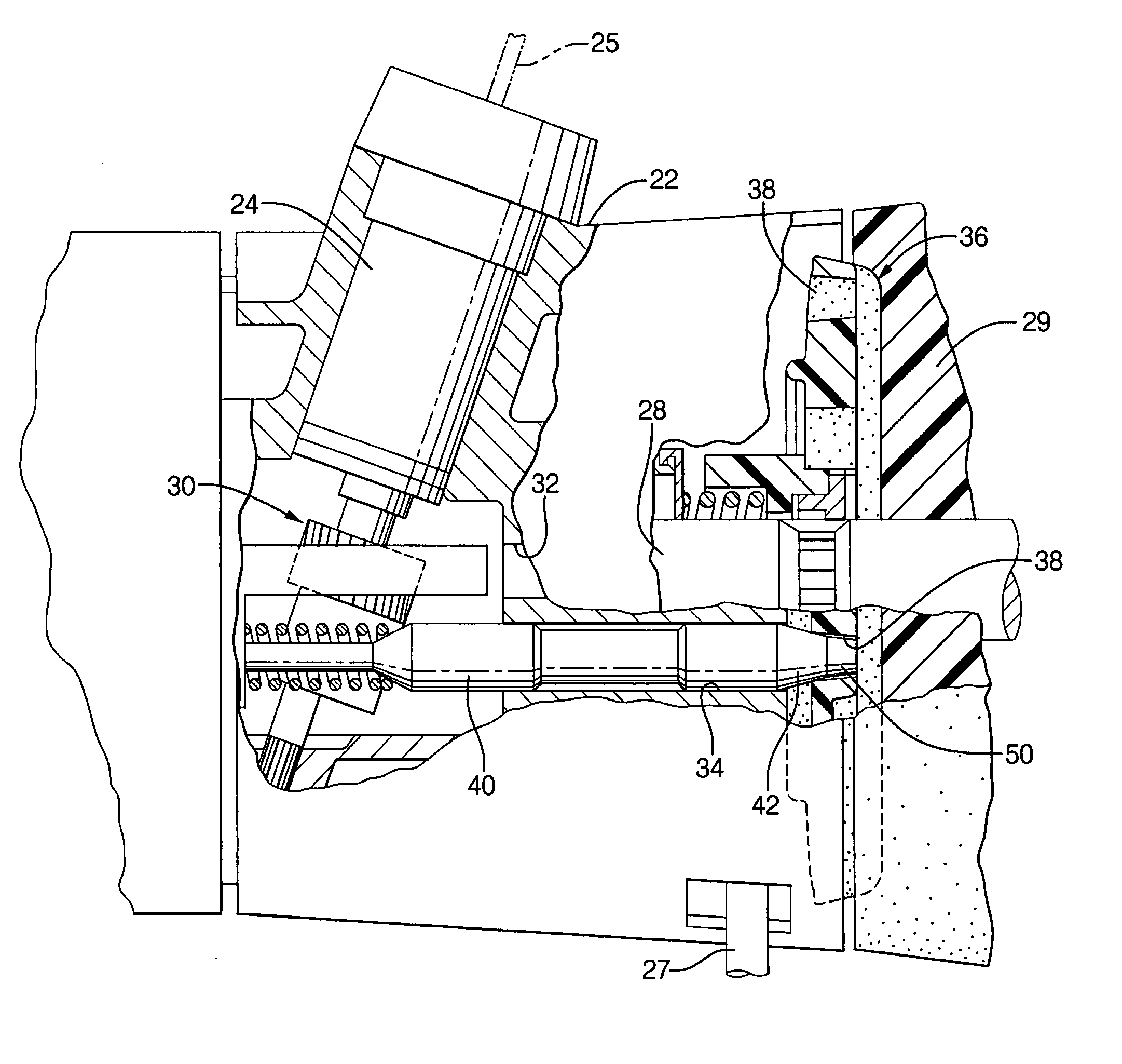 Dual taper steering column lock bolt