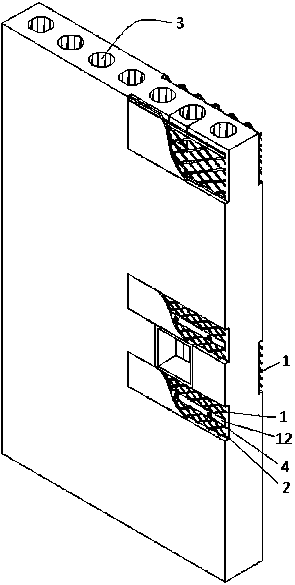 Construction method and special component for increasing partial strength of precast concrete wall panel