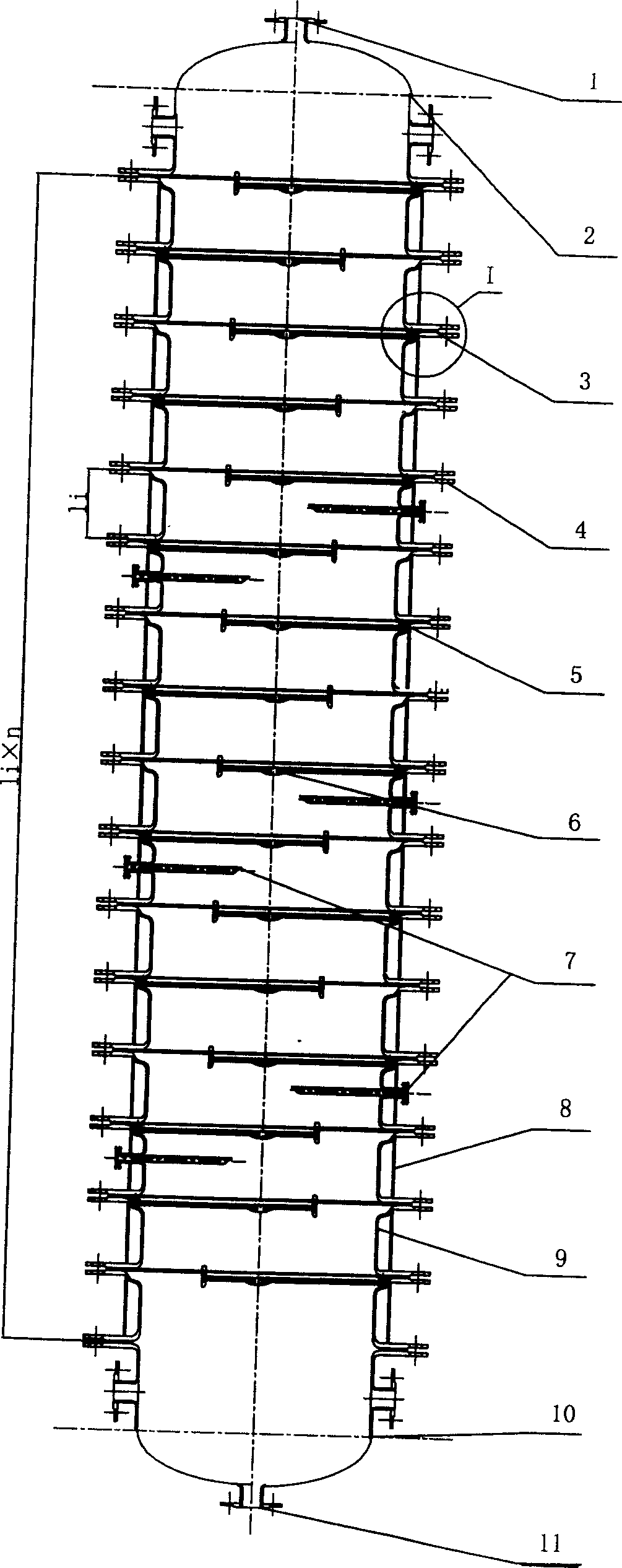 Gas-liquid mass transfer apparatus-plate tower