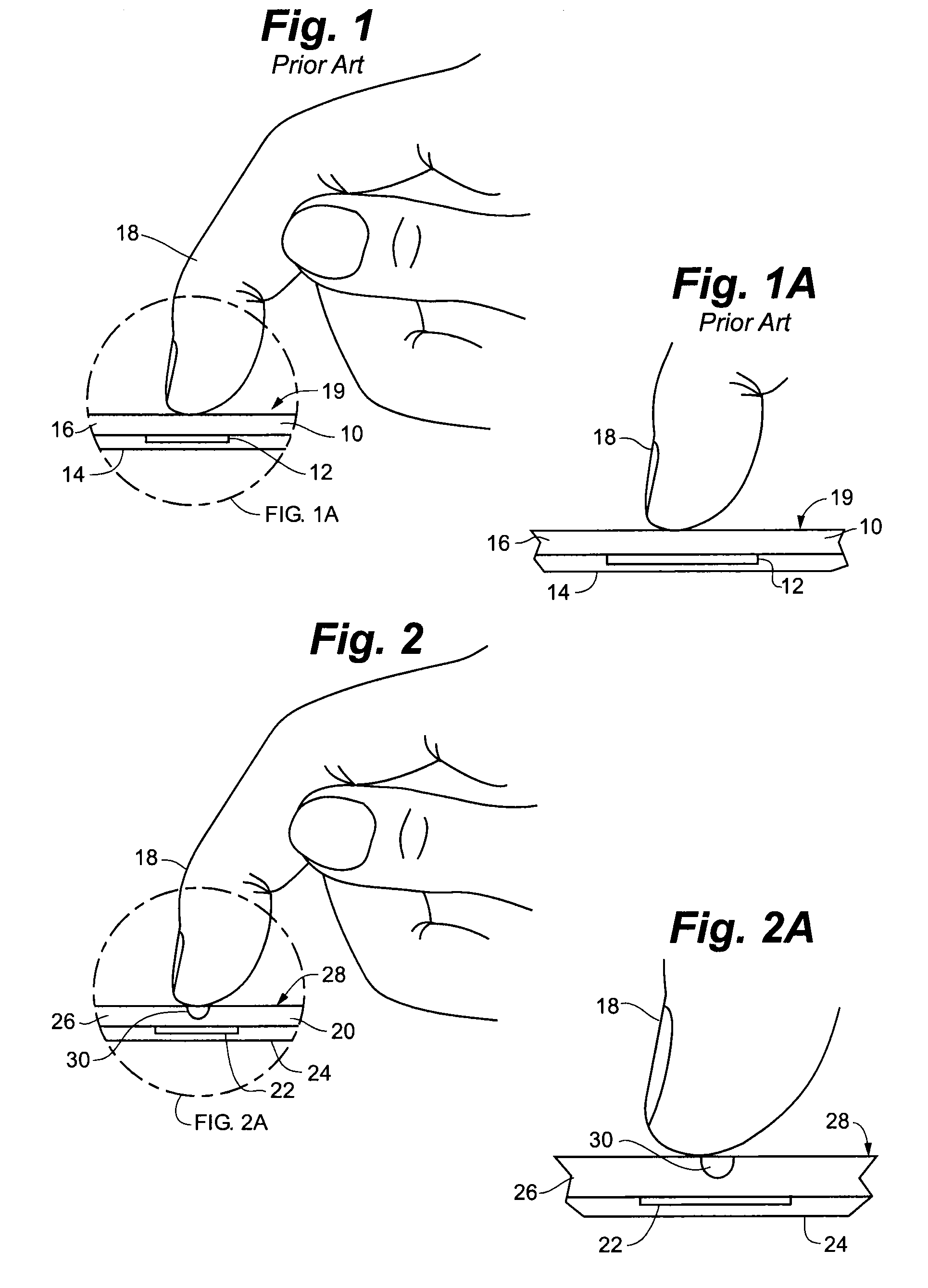 Solid state positive force touch sensing