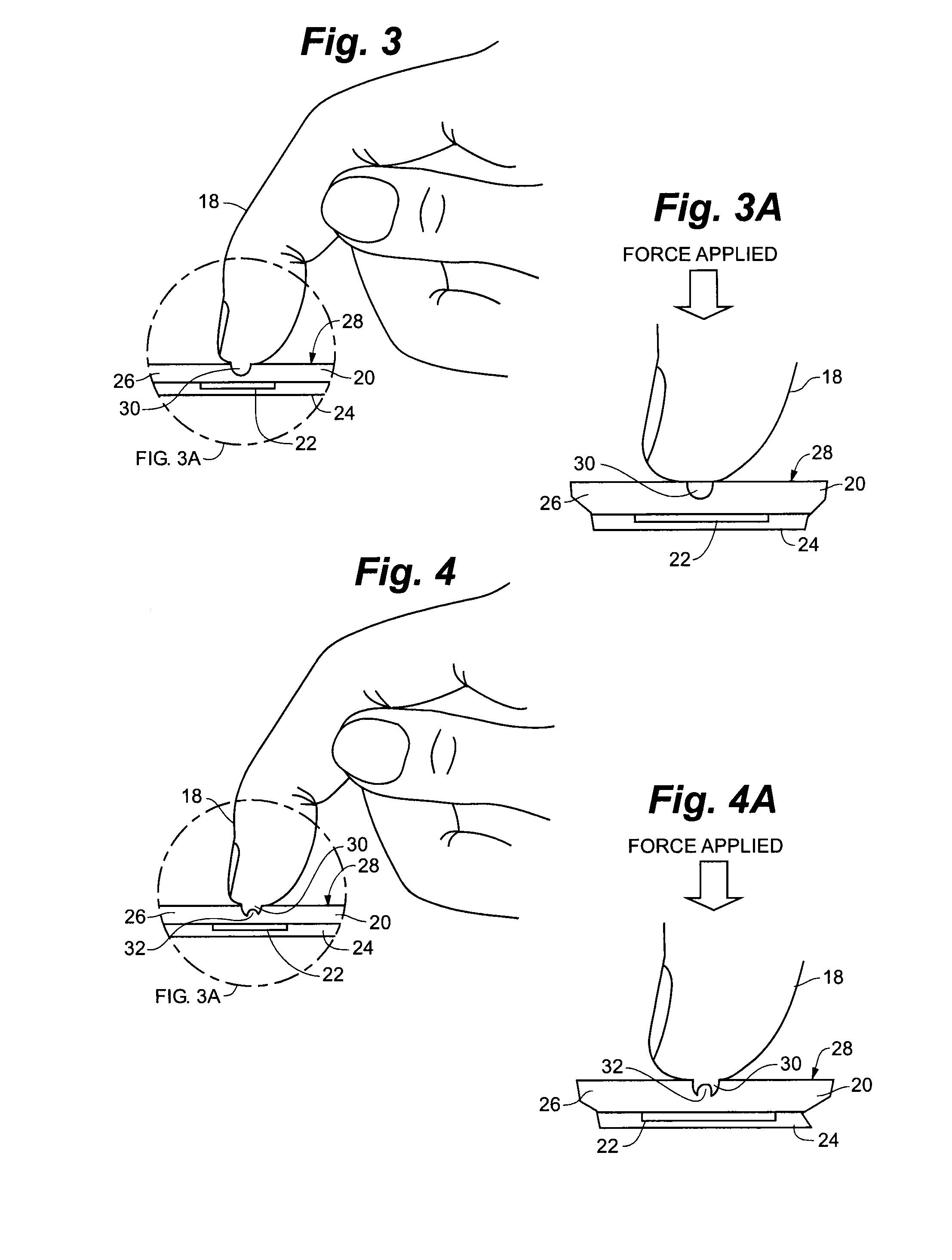 Solid state positive force touch sensing