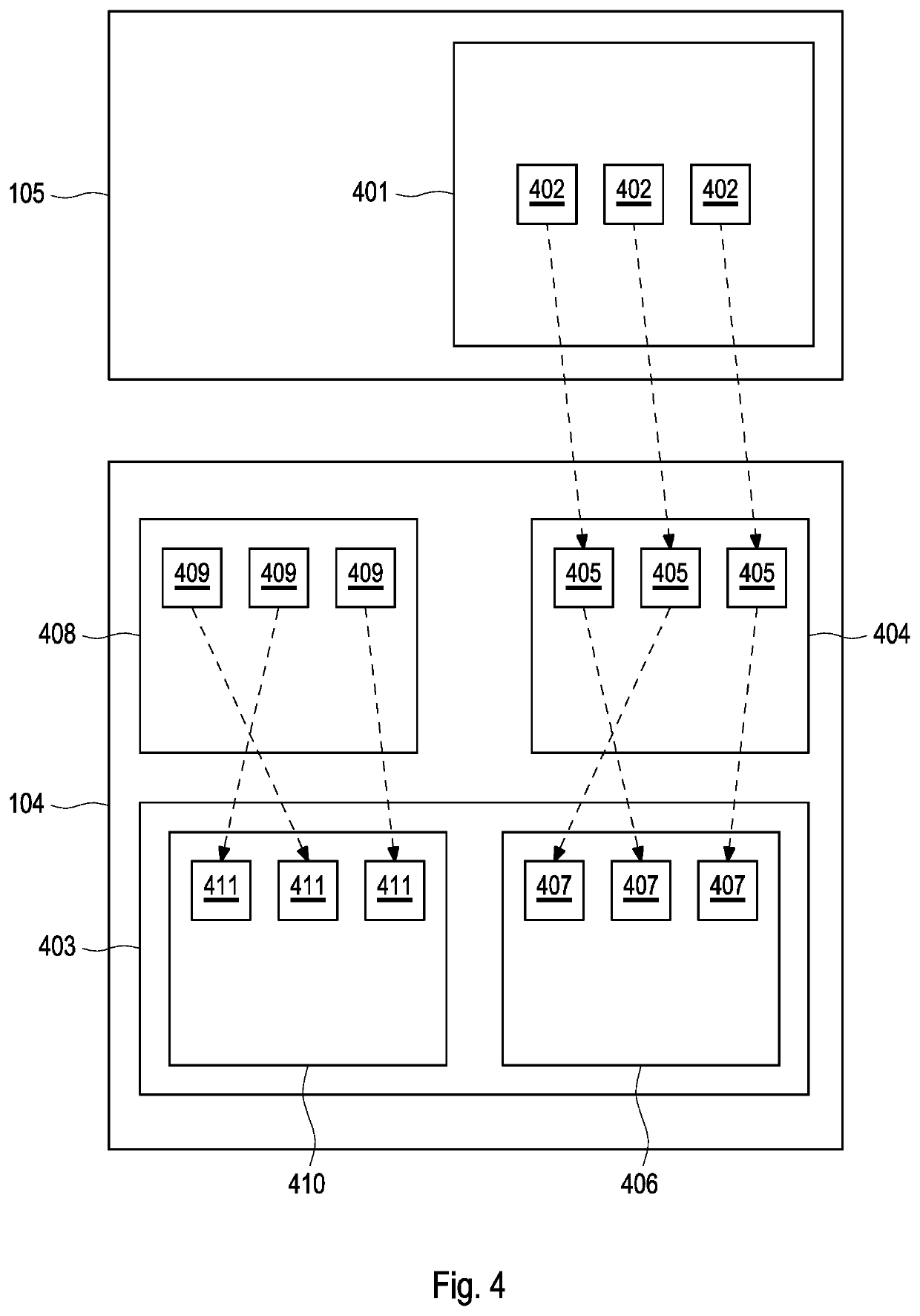 Device for performing at least one medical action