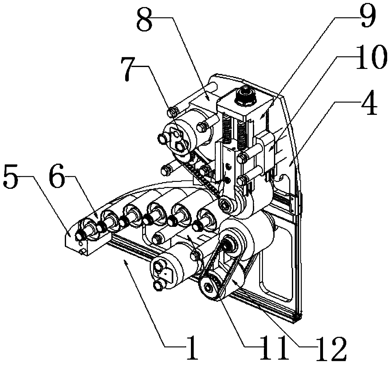 Rolling-pressing device for heat preservation film production and operation method thereof