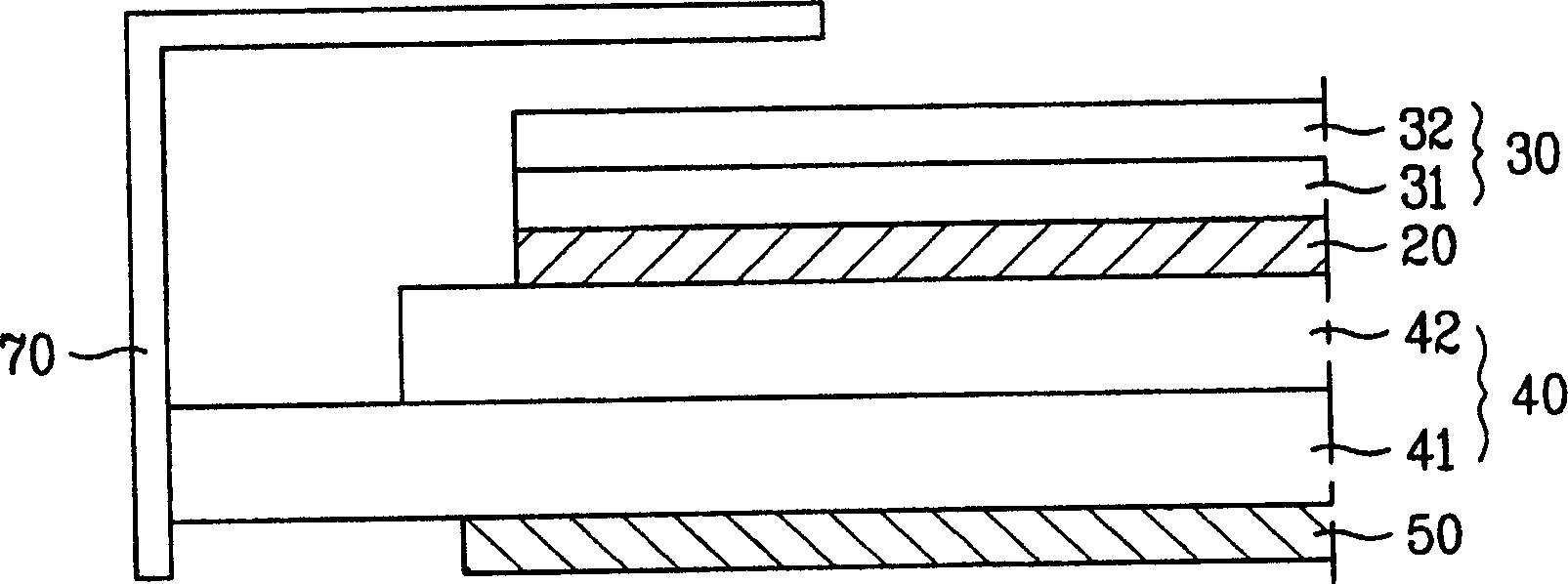 Touch panel for liquid crystal disply device