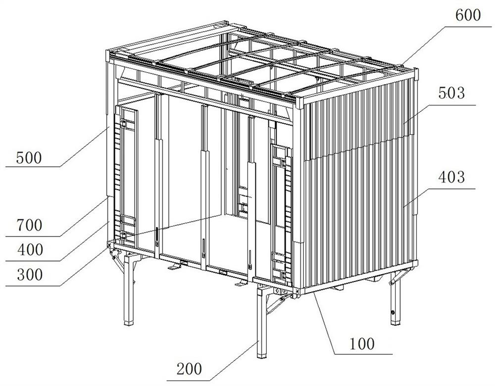 Universal box body of van with liftable ceiling