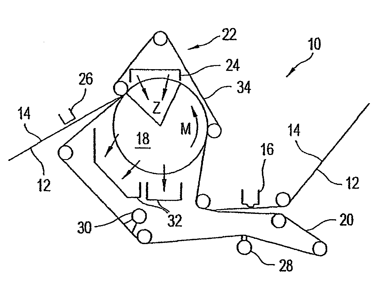 Press section and permeable belt in a paper machine