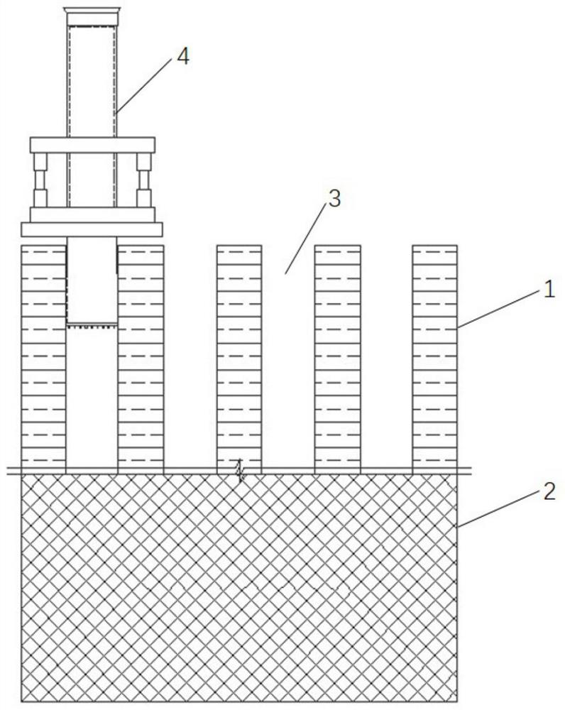 Construction method for foundation pit wall body of complex stratum with soft upper part and hard lower part