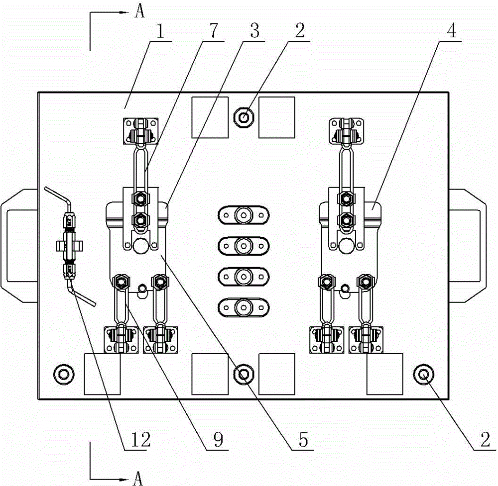 Detection tool for vehicle front control arm bracket