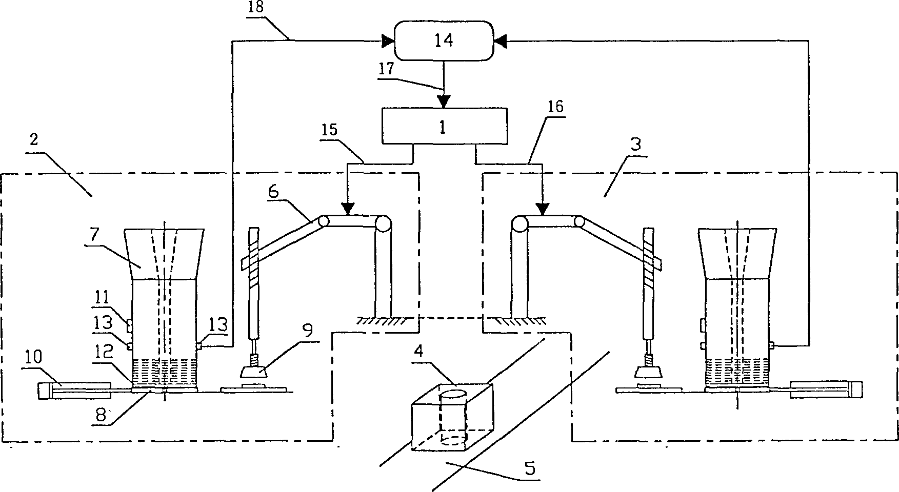 Automatic production line for assembling block composted in splinter shaped