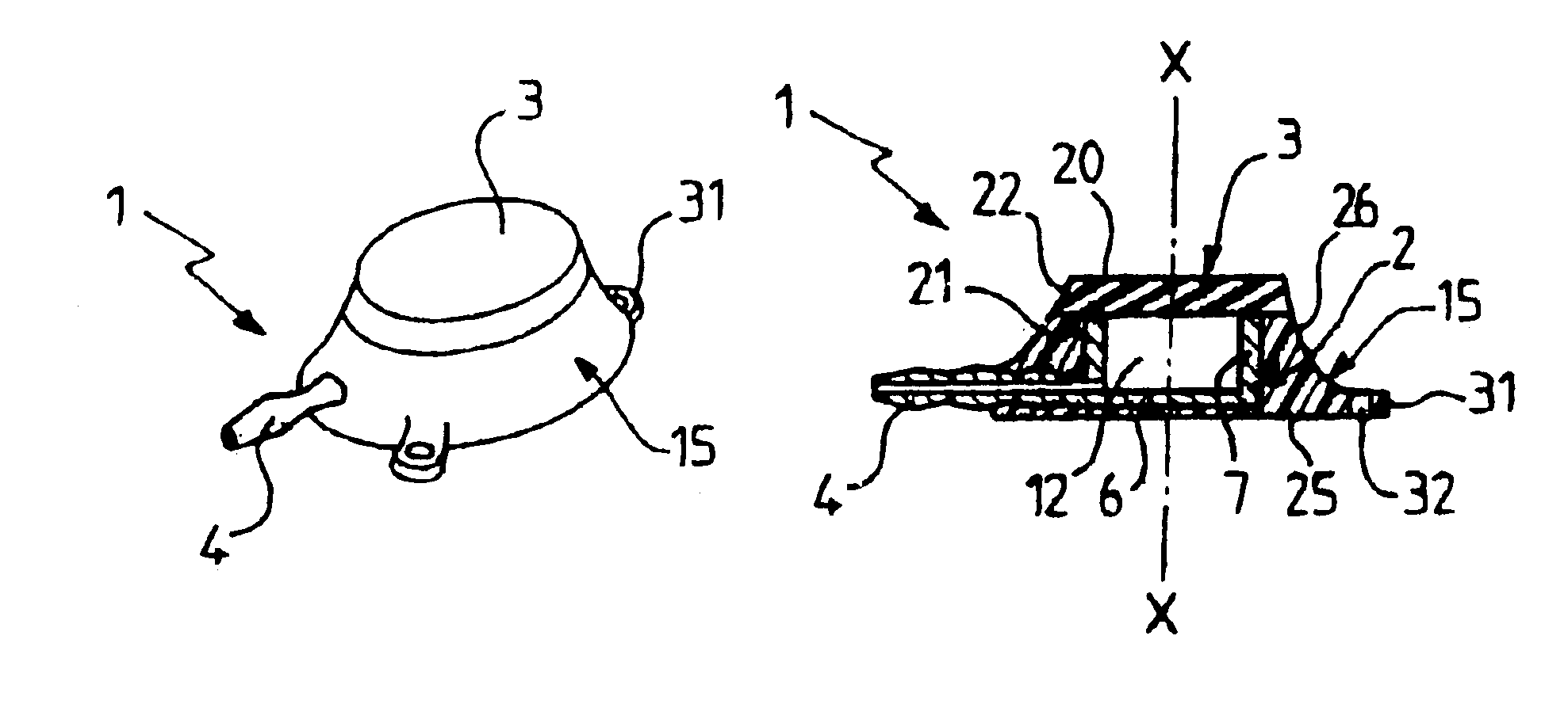 Implantable device for injecting medical substances