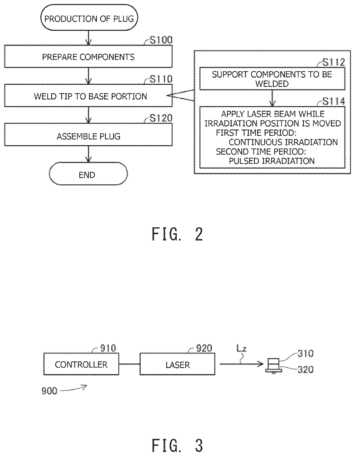 Spark plug production method