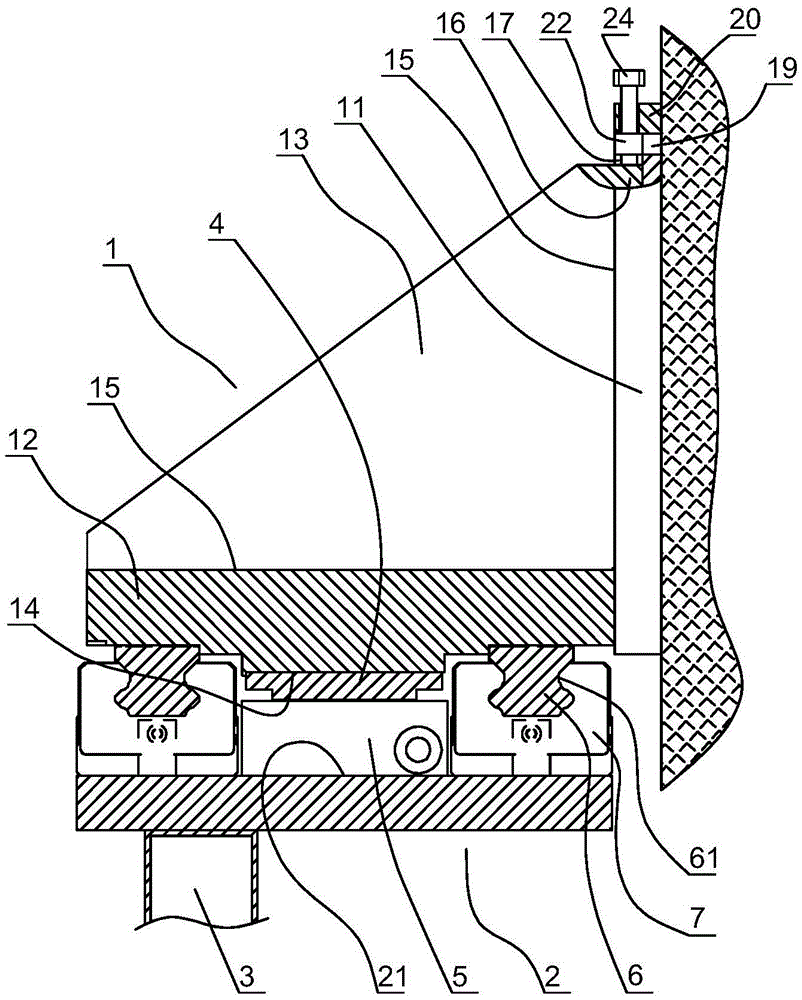 Magnetic levitation type portal crane device