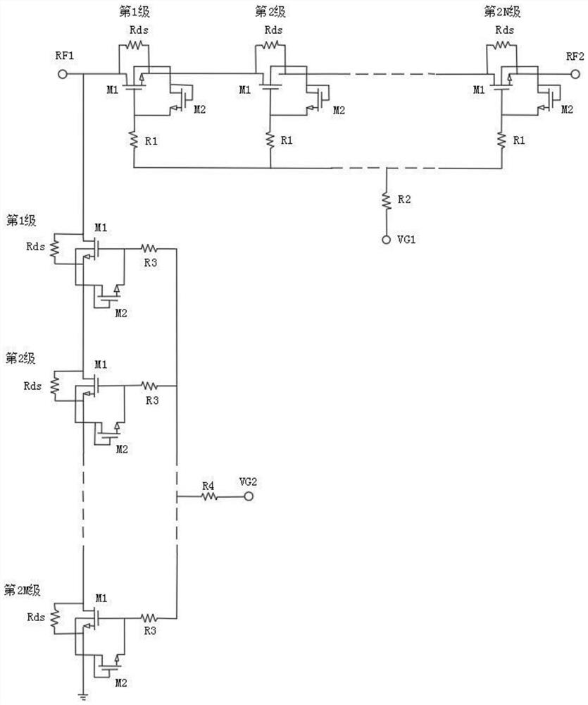 Radio frequency switch circuit for optimizing voltage withstanding uniformity of stacked switch tubes