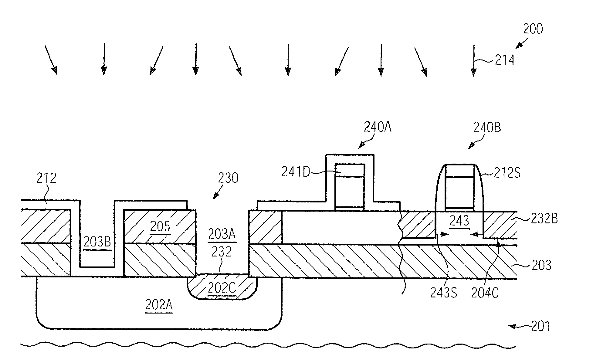 Semiconductor element formed in a crystalline substrate material and comprising an embedded in situ doped semiconductor material