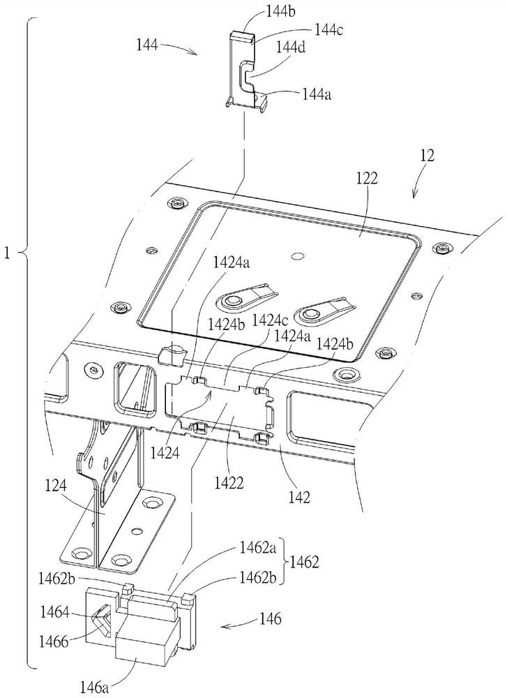 Connector fixing structure and fan fixing frame