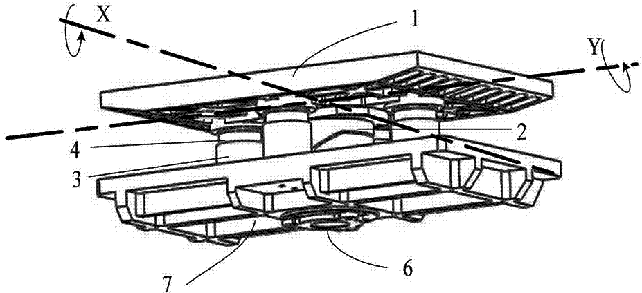 Large-diameter precise light beam pointing device