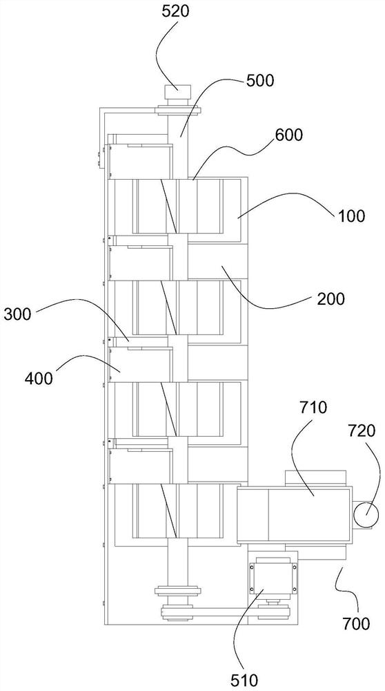 Fragment material deironing device for aluminum product recovery processing