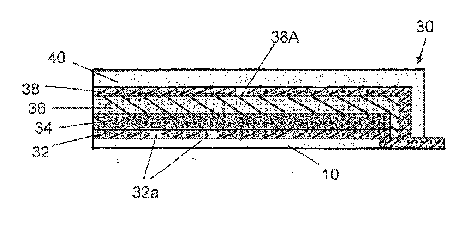 Radiation curable composition for water scavenging layer, and method of manufacturing the same