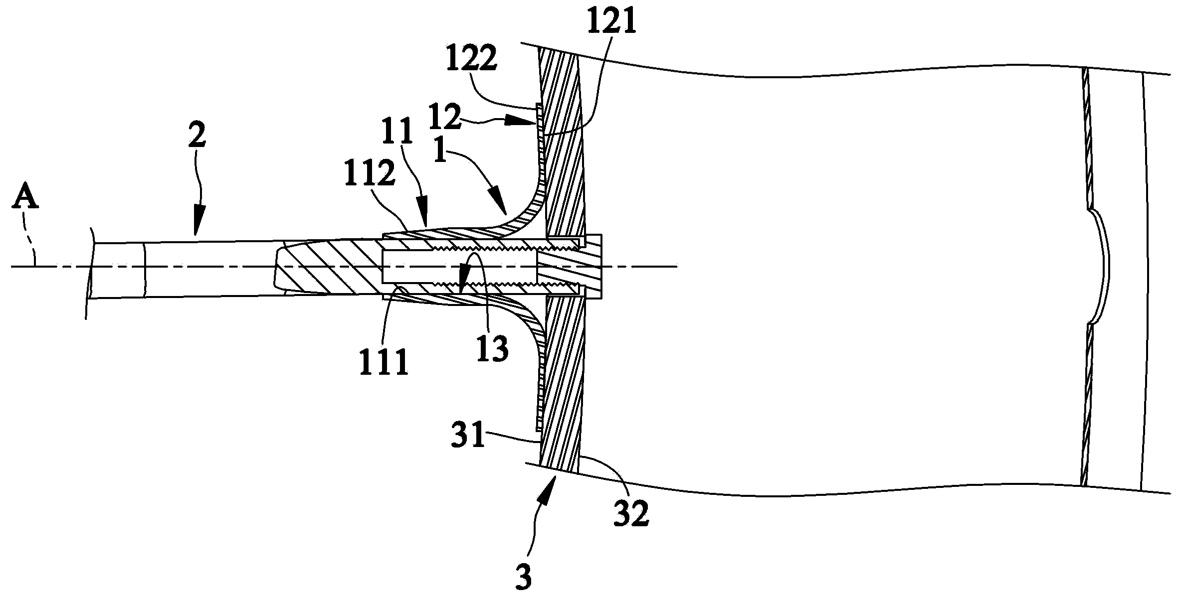 Spoke fixing member used for carbon fiber rim of bicycle