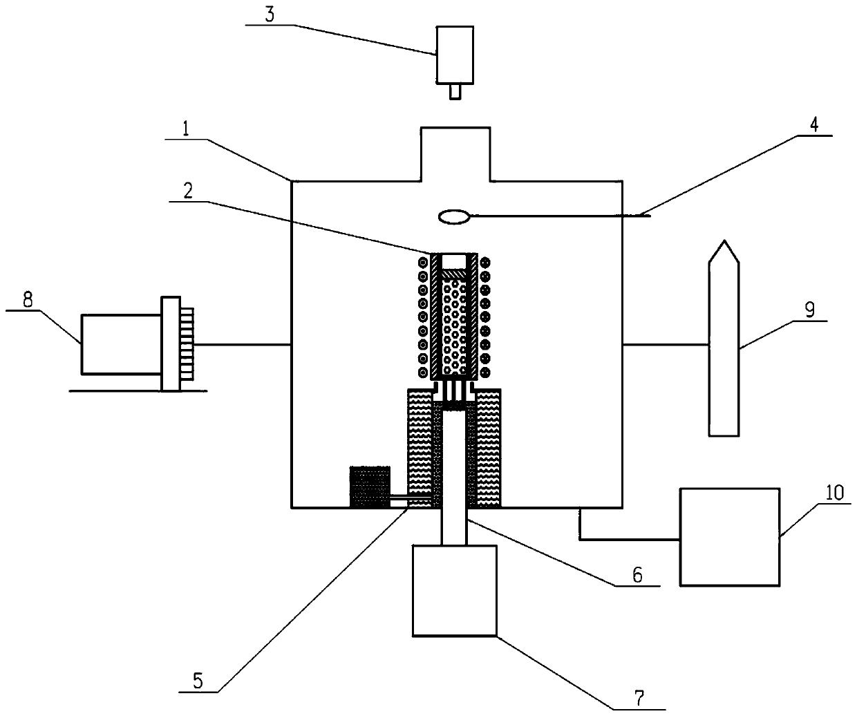 Multi-mode excitation deep supercooling directional solidification device and method