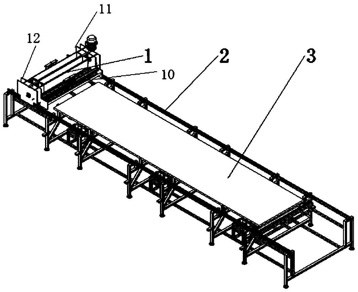 Automatic coating forming device and coating forming method for concentric-square-shaped supporting structural component