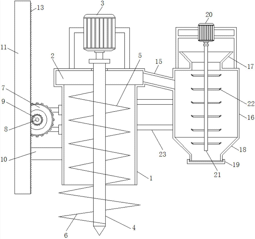 Artificial intelligence type digging device for planting trees