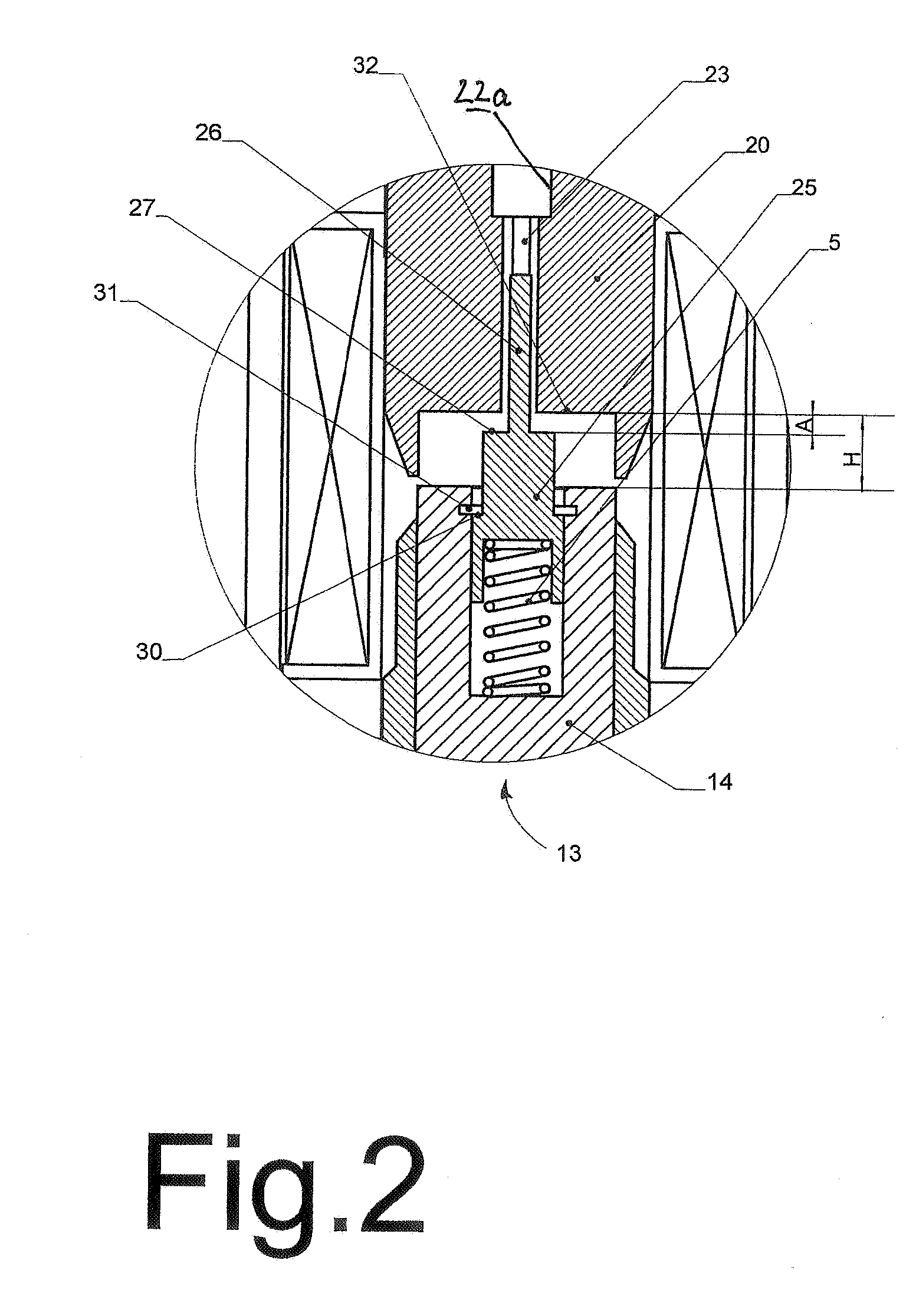 Valve with end position switching