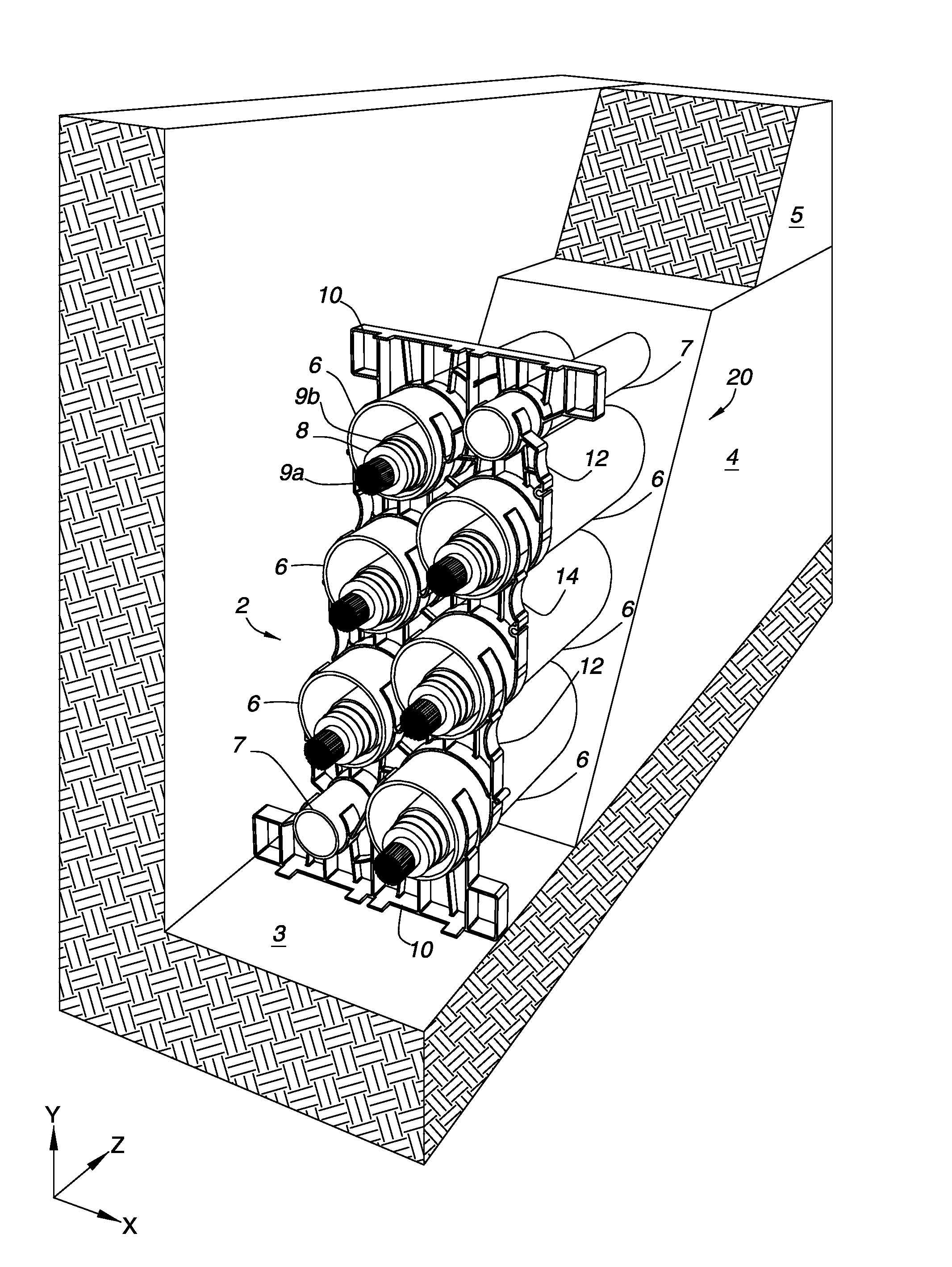 Low emf compact duct spacer