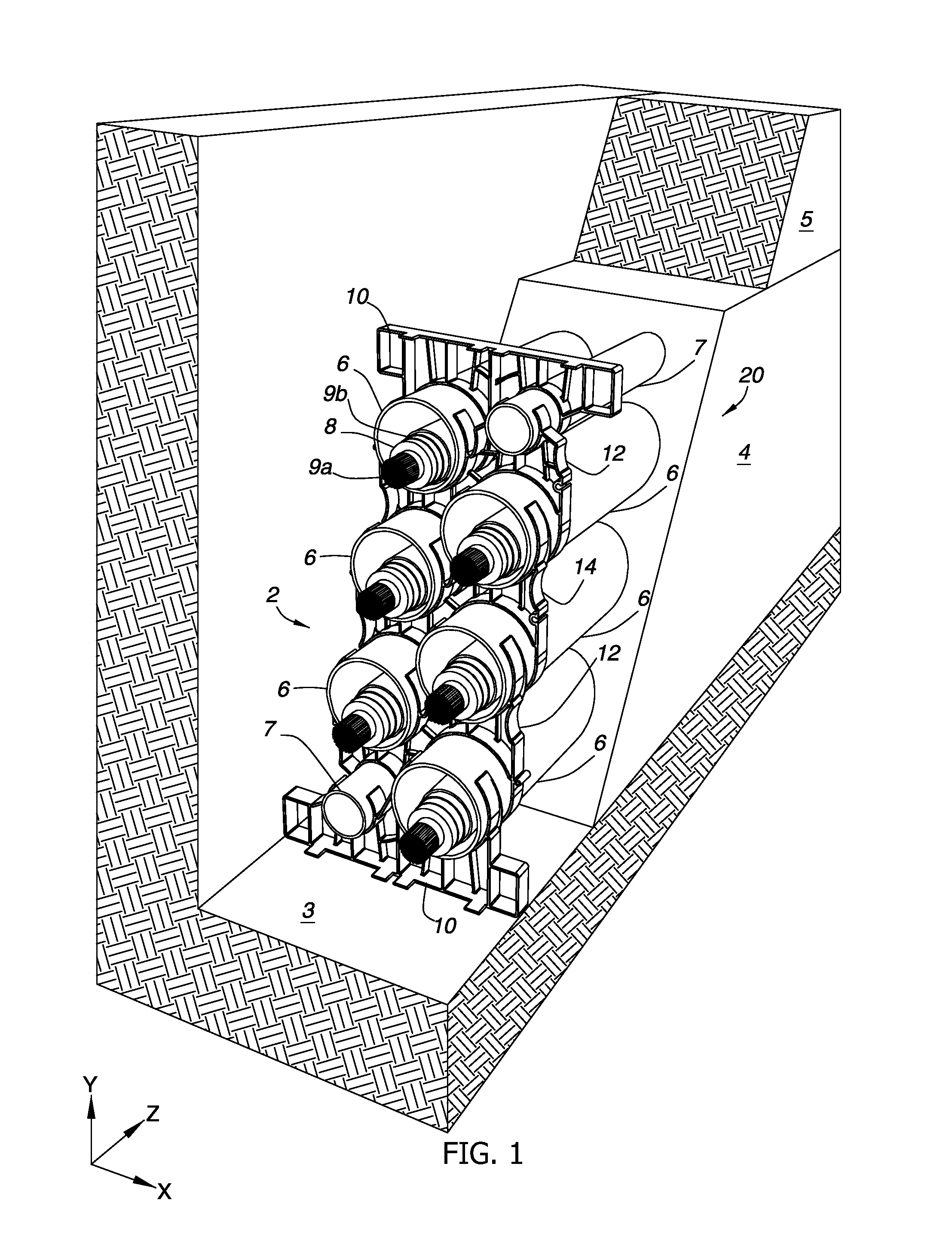 Low emf compact duct spacer