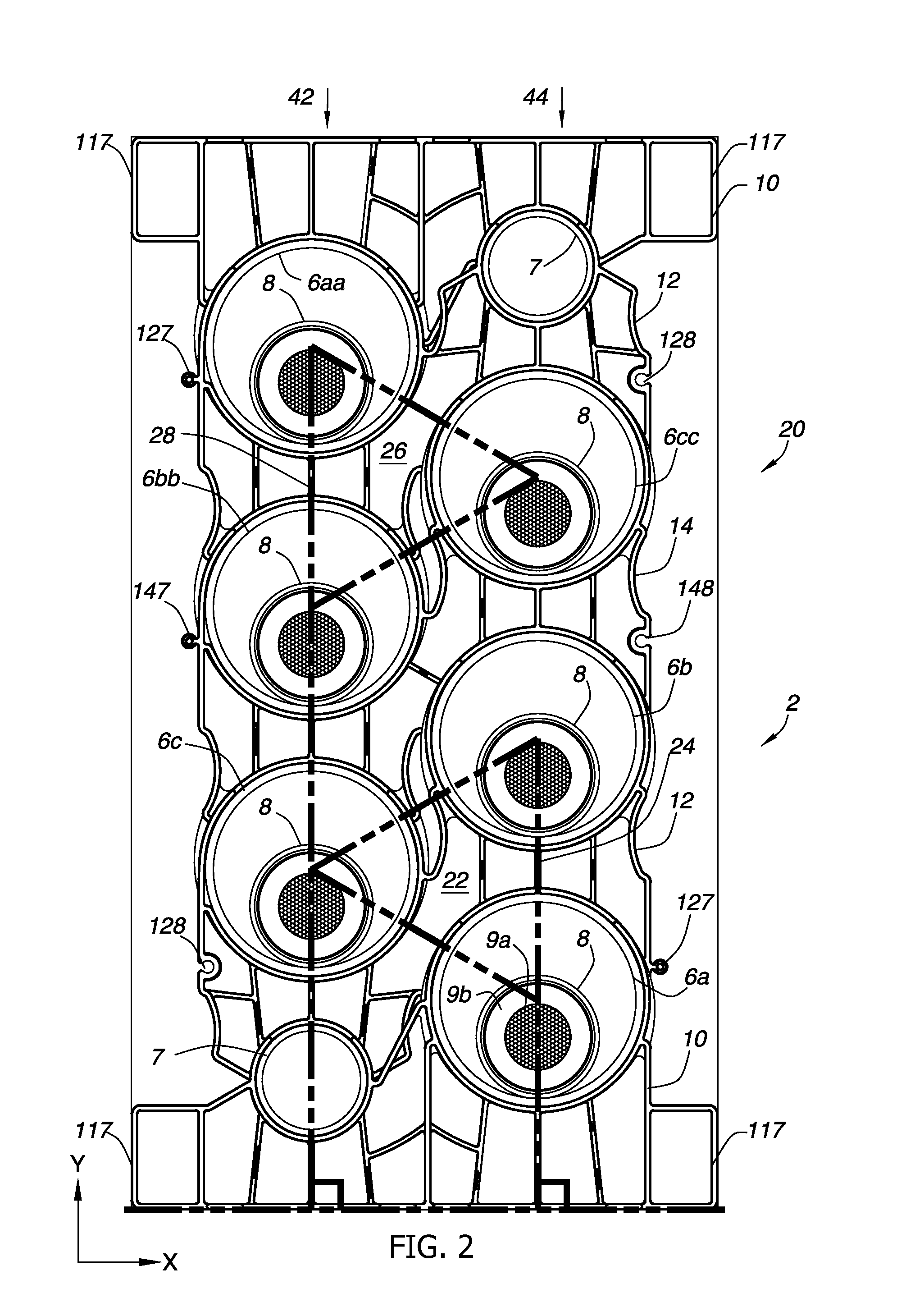 Low emf compact duct spacer