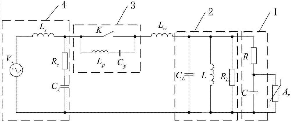 Over-voltage protection method achieved by adoption of dry-type air-core shunt reactor combined over-voltage protection circuit