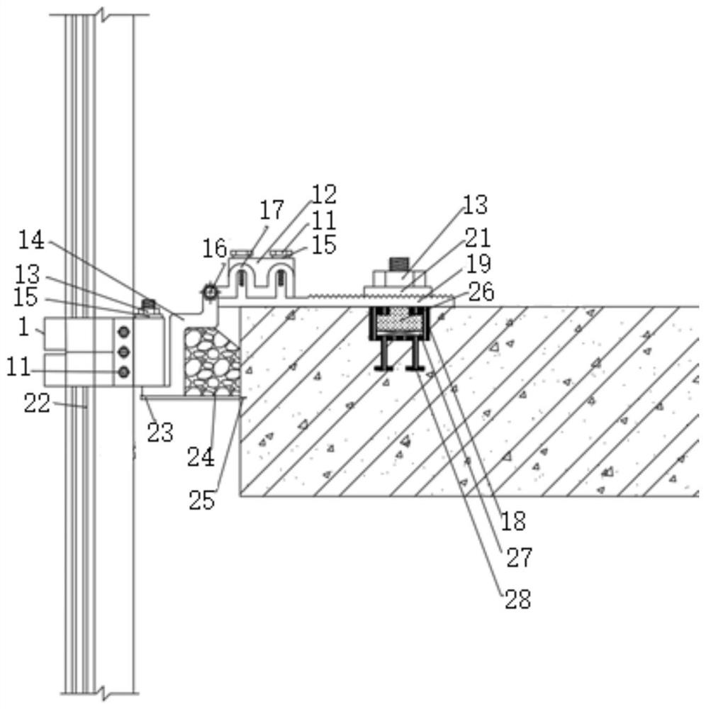 A high-precision and convenient unitized glass curtain wall device and its construction method