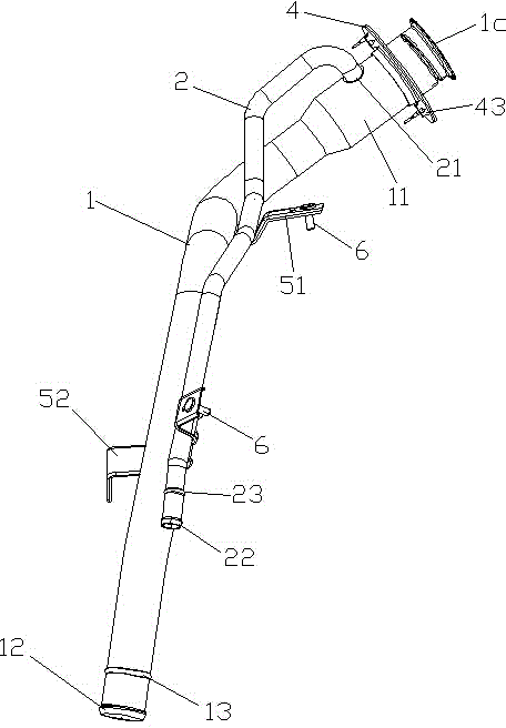 Fuel oil filling pipe assembly