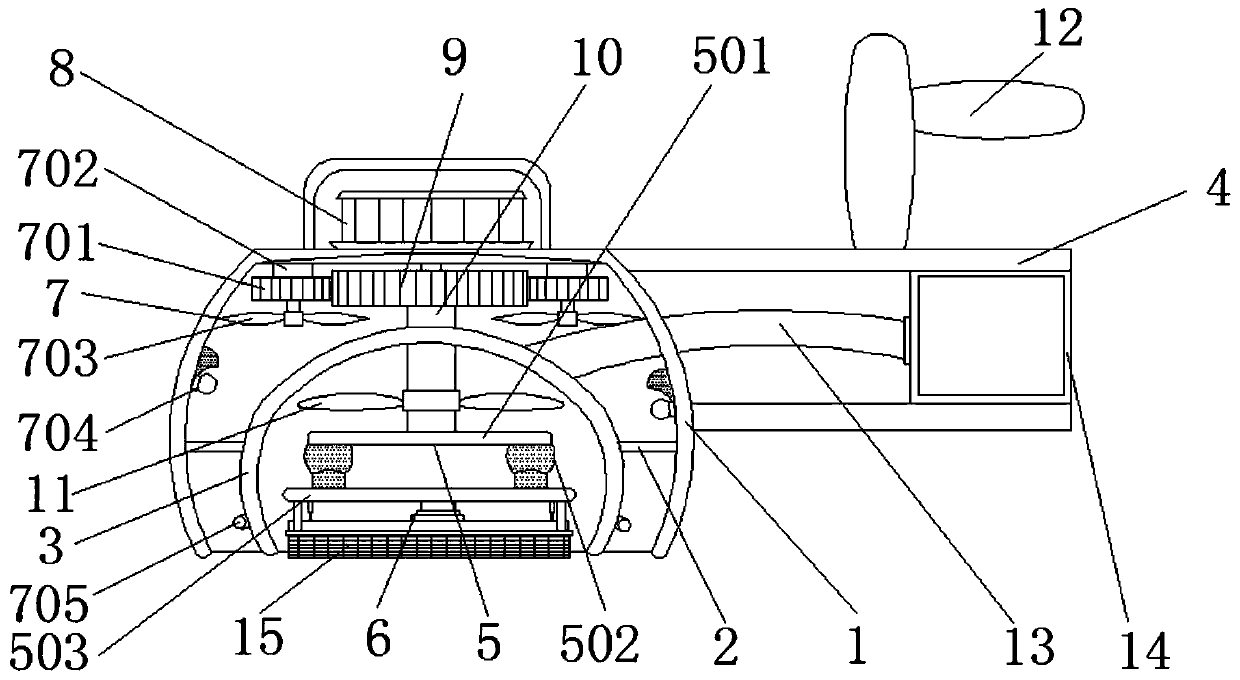 Wood chopping board surface treatment device and method capable of removing chippings through circulating airflow