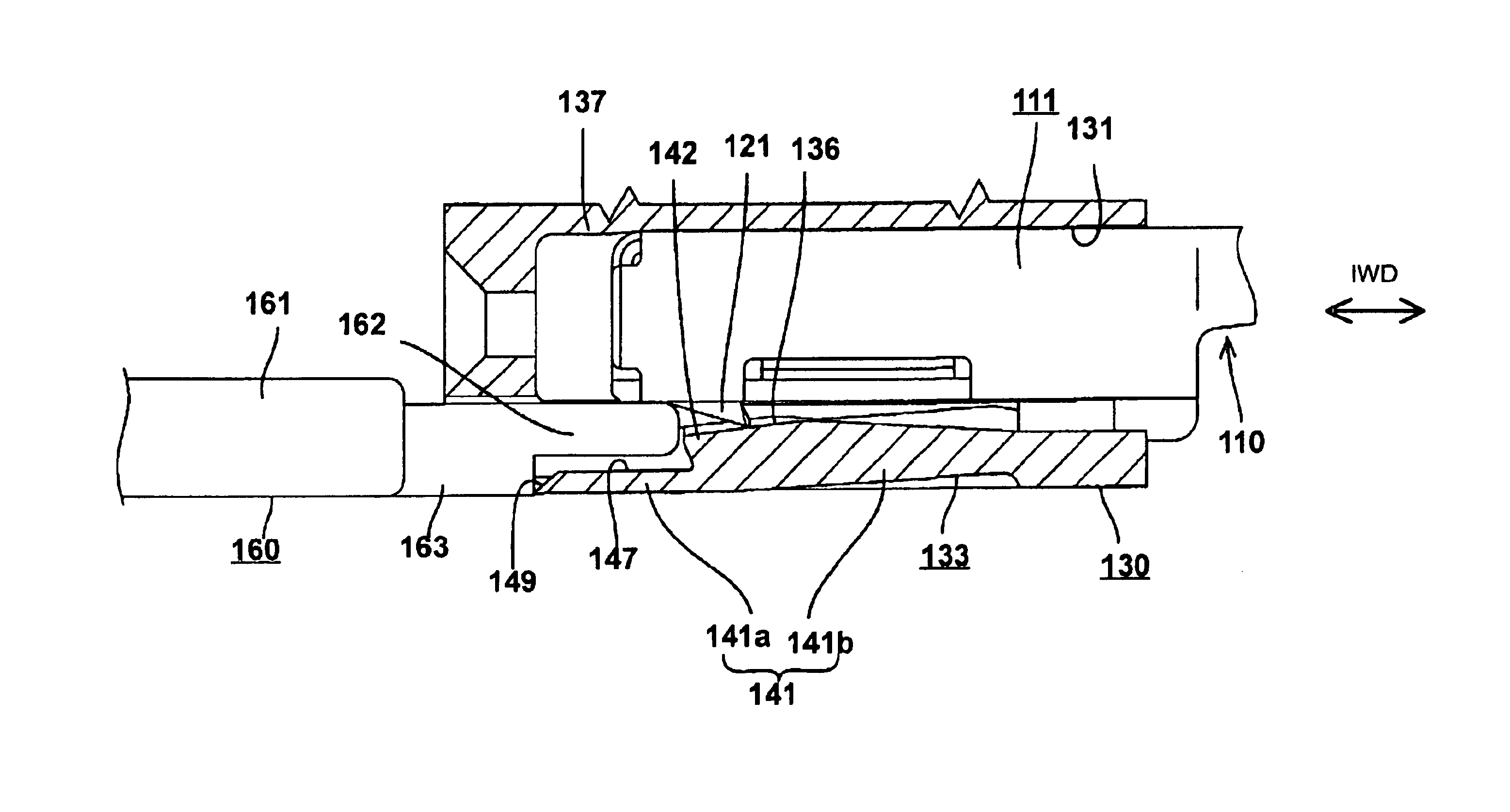 Connector, a connector assembly, a jig, and a method for withdrawing a terminal in a connector