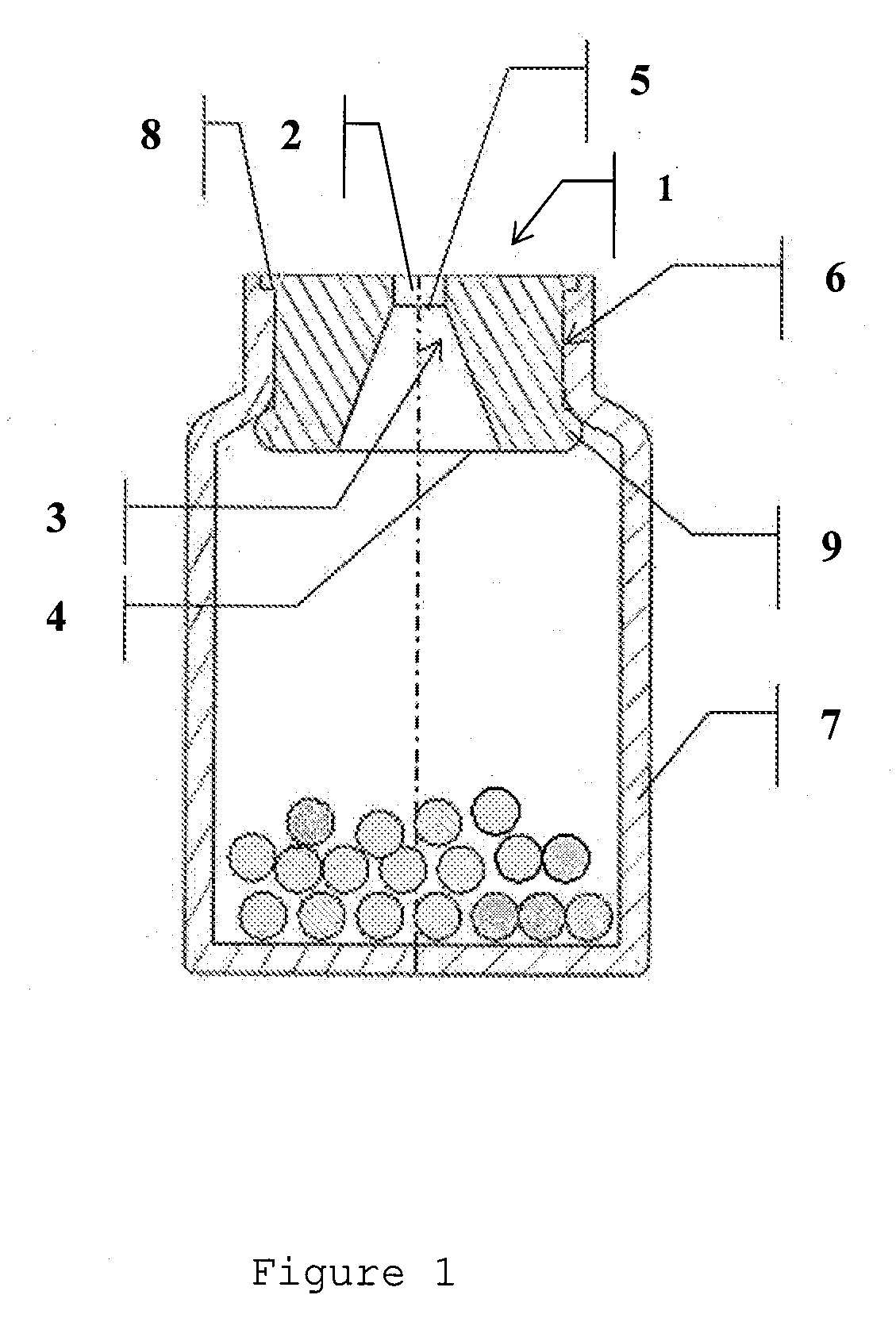 Device for Distributing and/or Controlling the Discharge of Unitary Products, Fitted Onto a Container, and For the In-Situ Treatment of its Internal Atmosphere