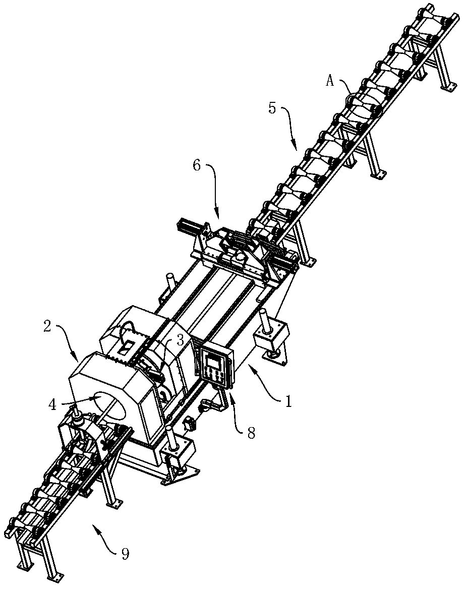 Pipe fixed-length cutting-off beveling machine