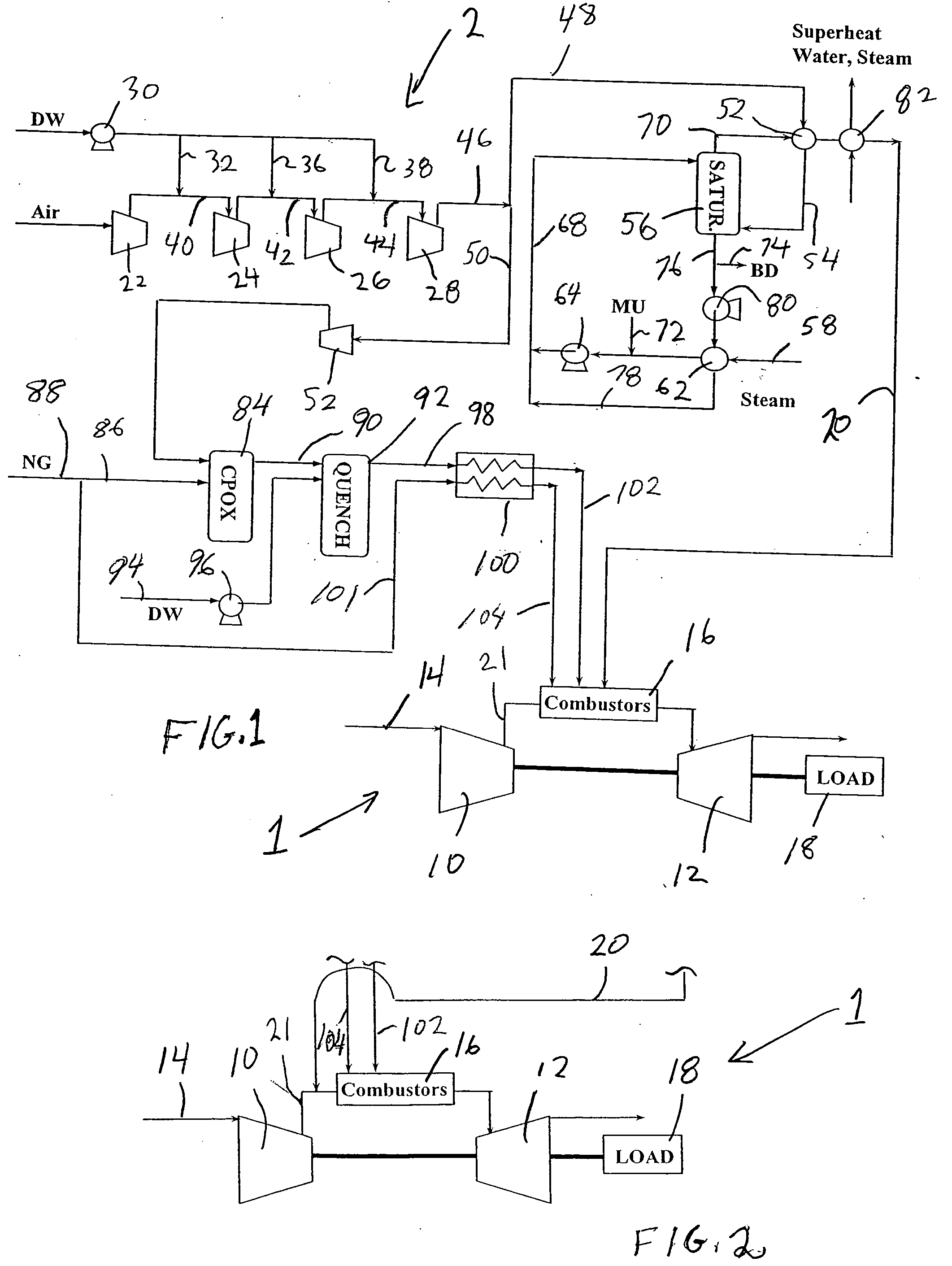 Gas turbine power augmentation method