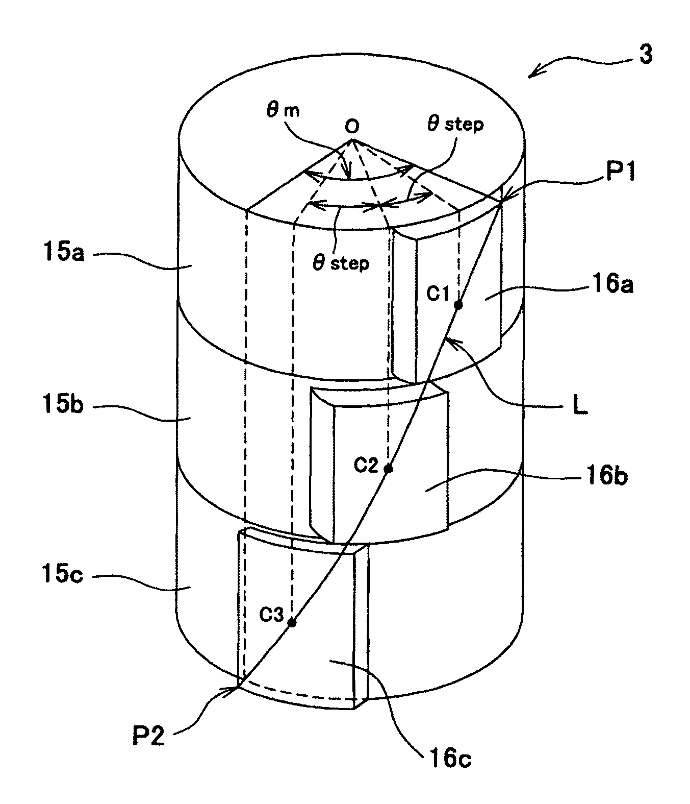 Brushless motor with skewed rotor segments