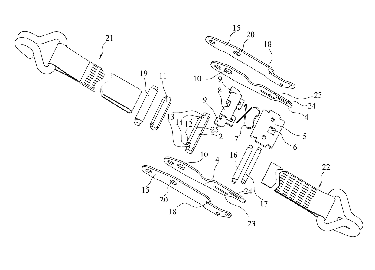 Anti-slip Safety Tensioning Device for Automobile