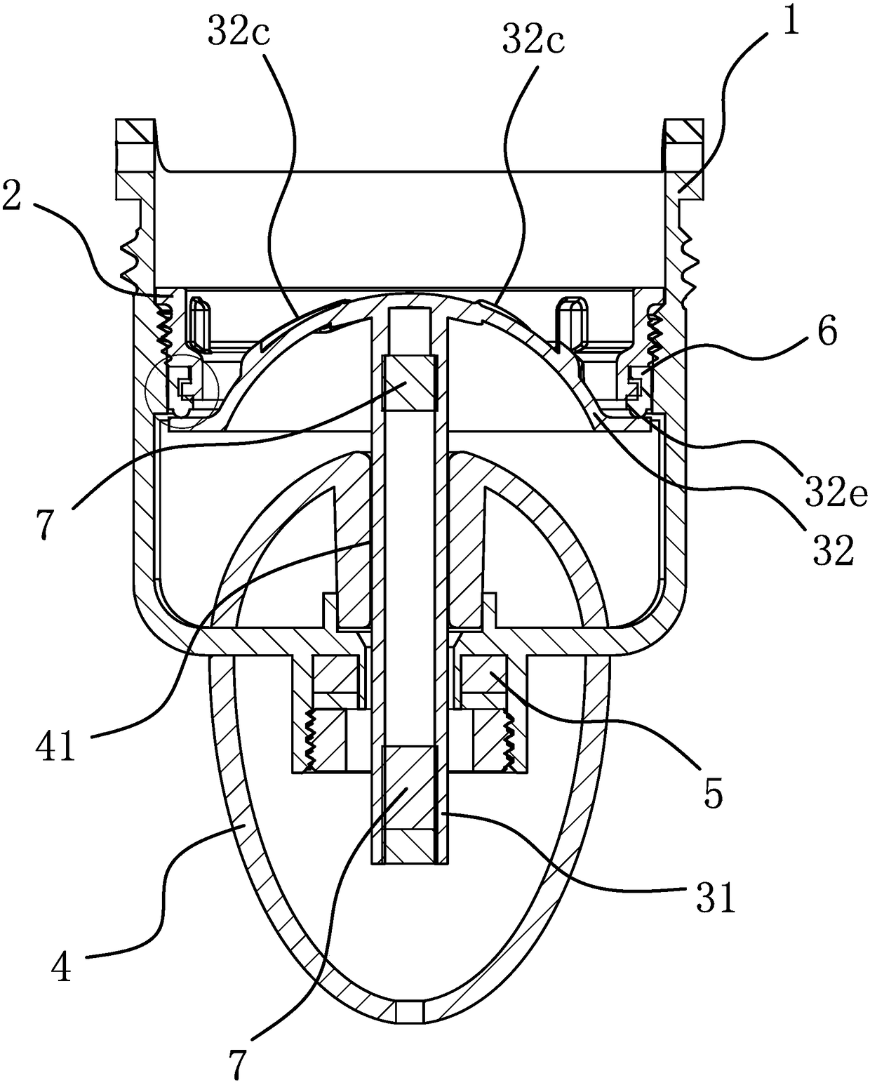 Magnetic levitation floor drain core