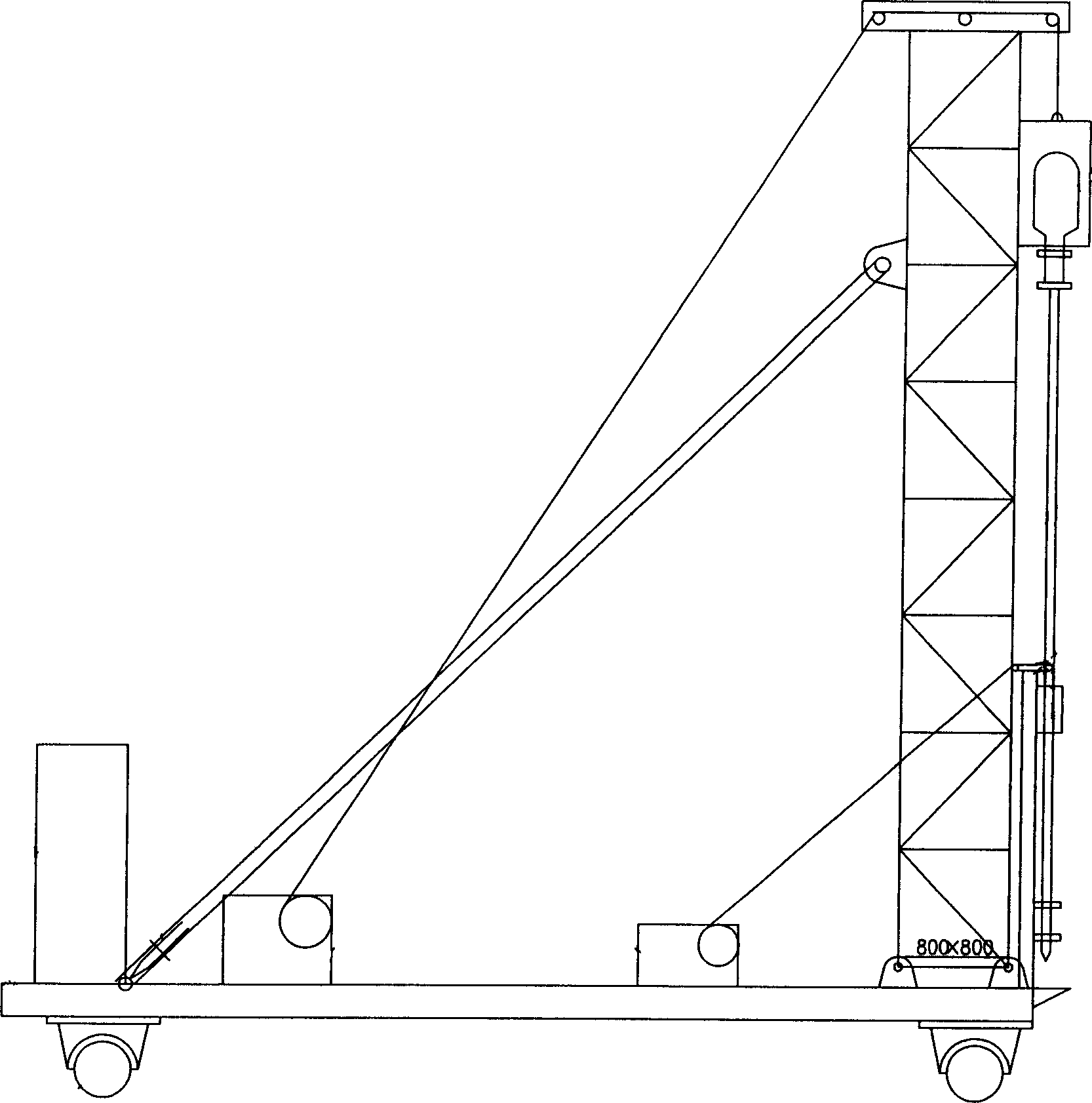 Concrete core cement soil stirring pile machine and its construction technological method