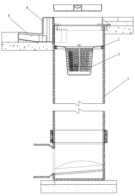 Prefabricated well with interceptor