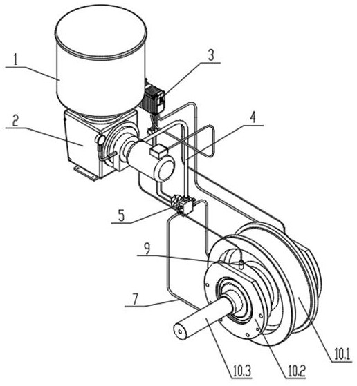 A fully automatic monitoring and control centralized lubrication system for traveling wheels of a crane