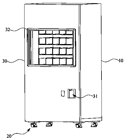 Vending machine facilitating goods taking