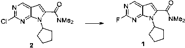 Compound and application thereof in synthesis of ribociclib