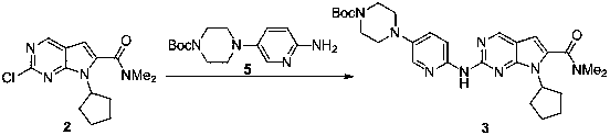 Compound and application thereof in synthesis of ribociclib