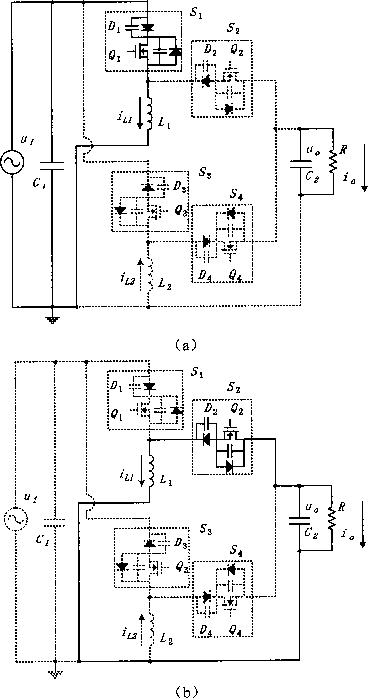 Double buck/boost two-way AC chopper