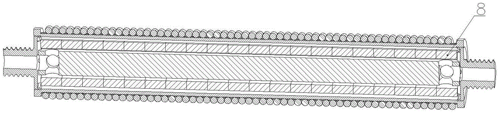 An electromagnetic heating device with water cooling